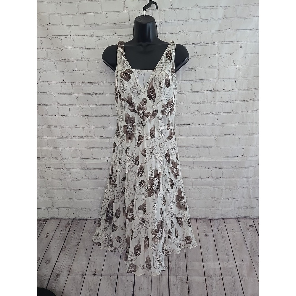 Vtg Y2k LOFT Silk Chiffon Bias Cut fairy Dress 2 angel ethereal 00s coquette